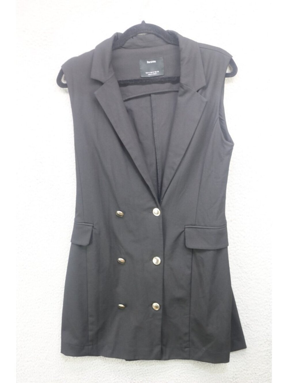 Bershka Sleeveless Button Up Dress-Size‎ Medium-Career-Business-Office